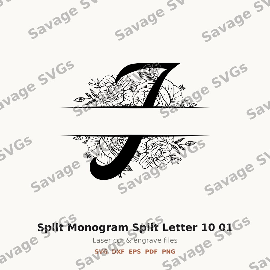 Split Monogram Spilt Letter 10 01
