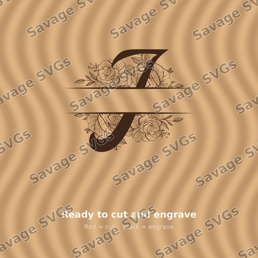 Split Monogram Spilt Letter 10 01