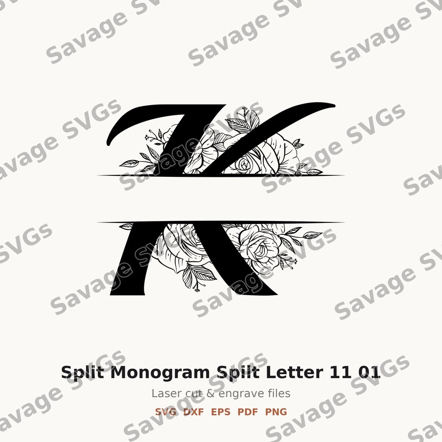 Split Monogram Spilt Letter 11 01