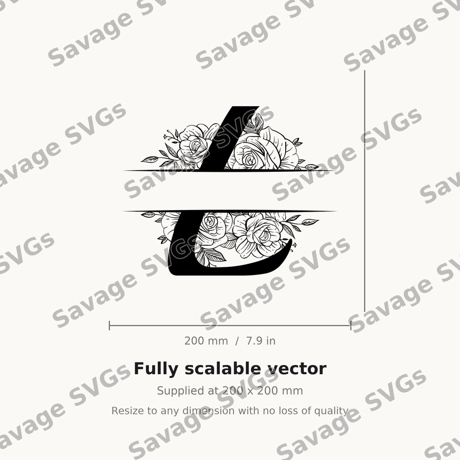 Split Monogram Spilt Letter 12 01