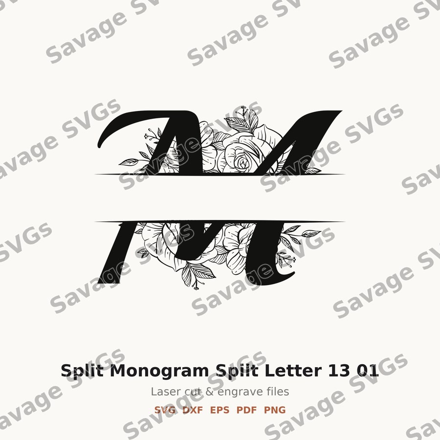 Split Monogram Spilt Letter 13 01