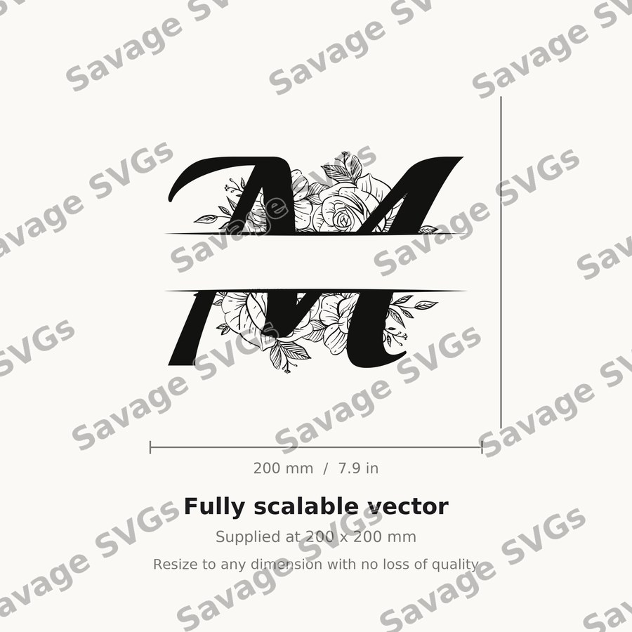 Split Monogram Spilt Letter 13 01