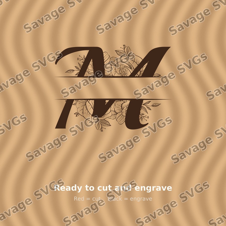 Split Monogram Spilt Letter 13 01