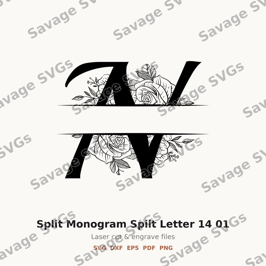 Split Monogram Spilt Letter 14 01