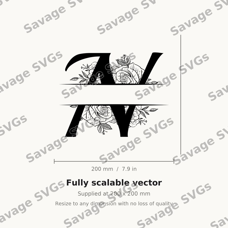 Split Monogram Spilt Letter 14 01