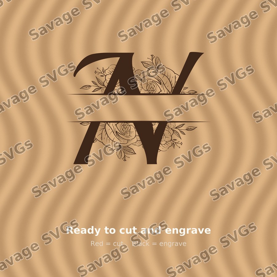 Split Monogram Spilt Letter 14 01