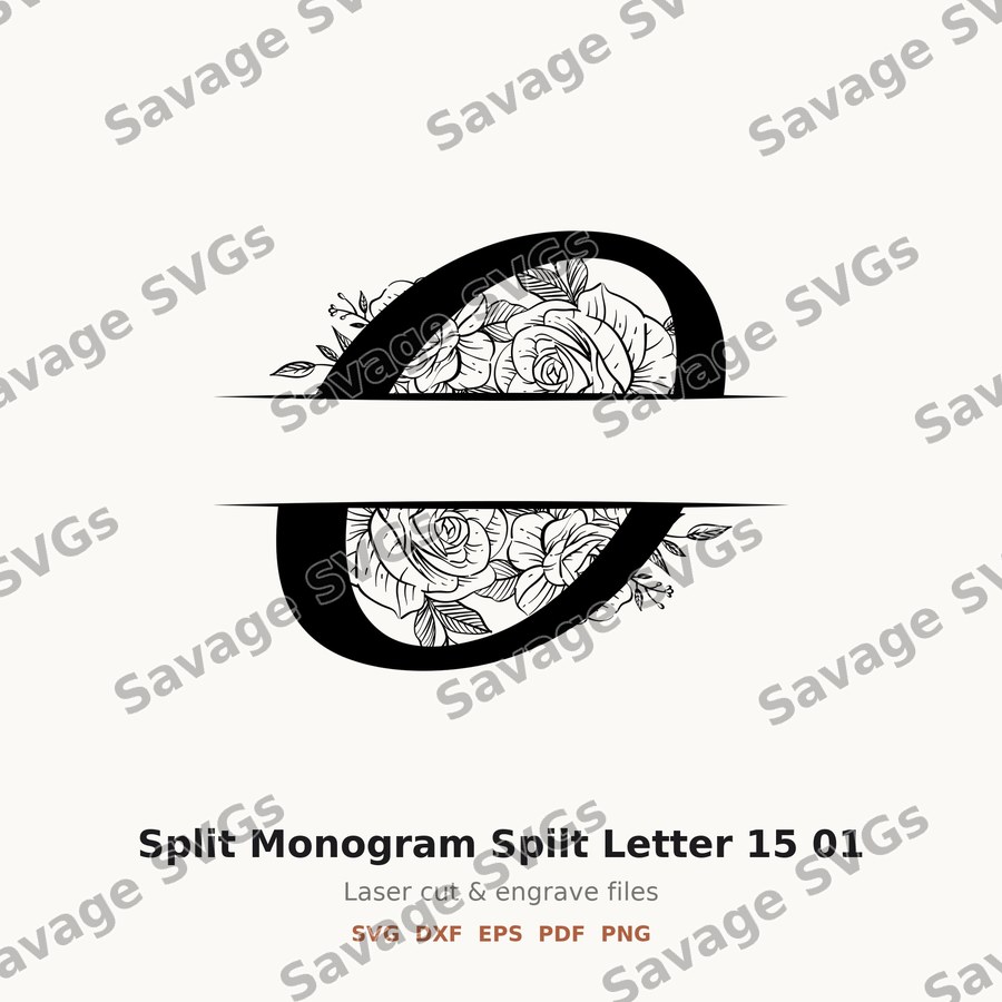 Split Monogram Spilt Letter 15 01