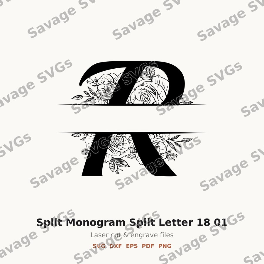 Split Monogram Spilt Letter 18 01