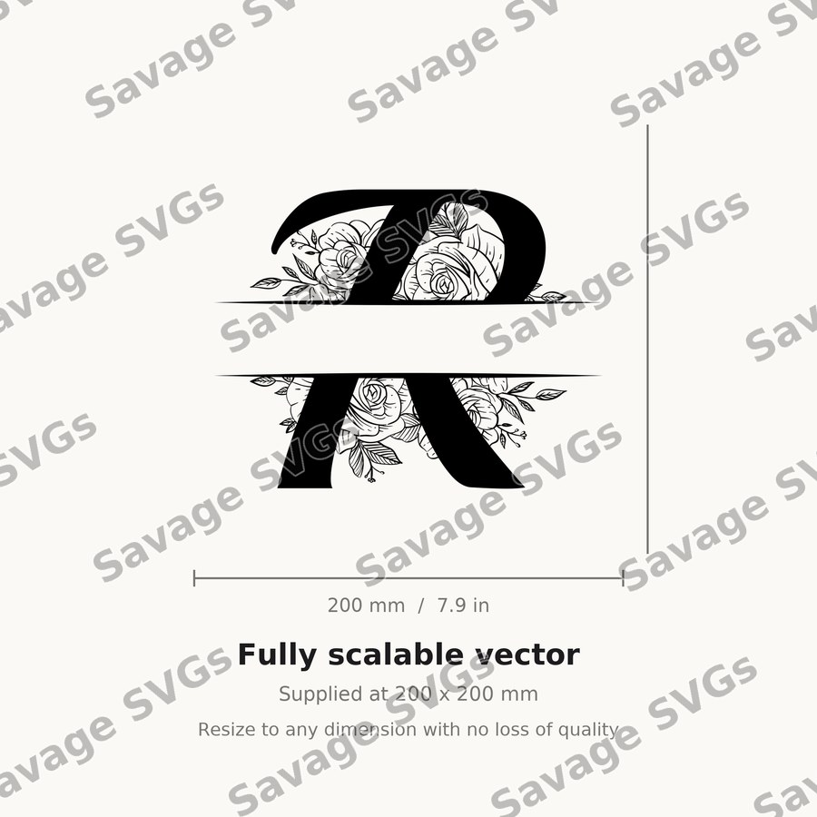 Split Monogram Spilt Letter 18 01