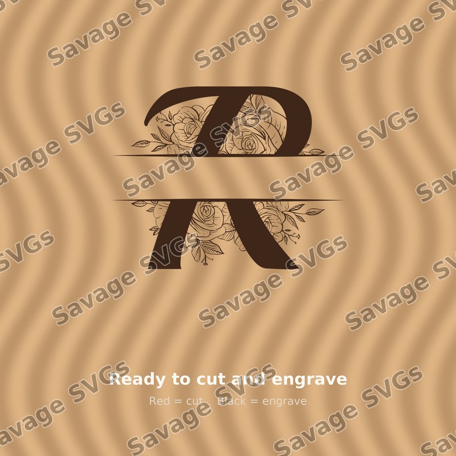 Split Monogram Spilt Letter 18 01