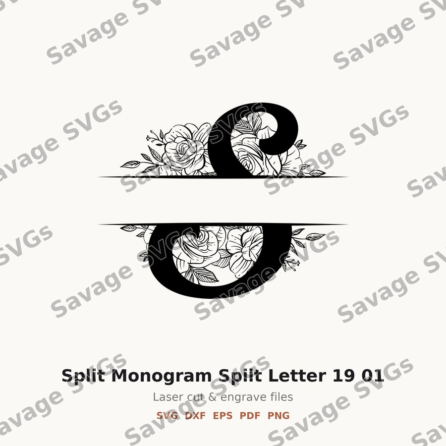 Split Monogram Spilt Letter 19 01