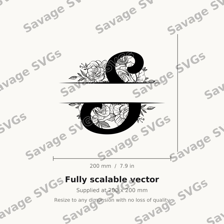 Split Monogram Spilt Letter 19 01