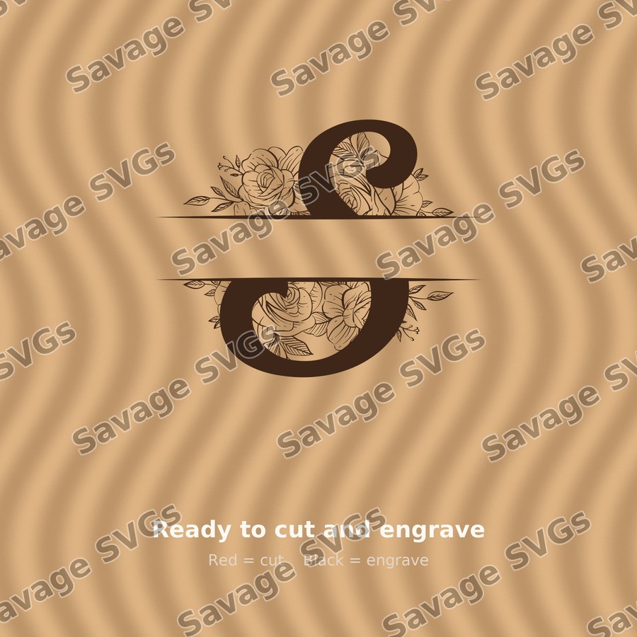 Split Monogram Spilt Letter 19 01
