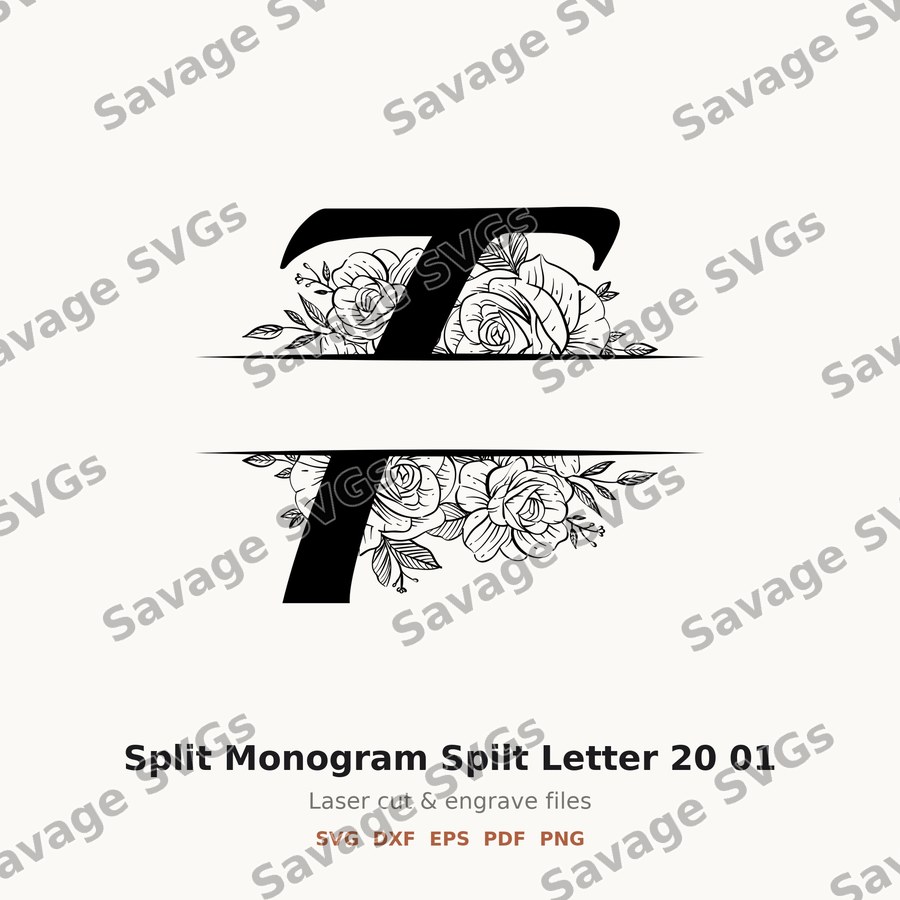 Split Monogram Spilt Letter 20 01