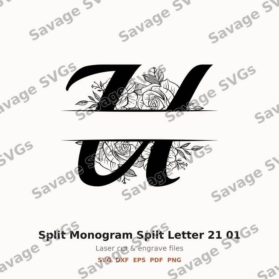 Split Monogram Spilt Letter 21 01