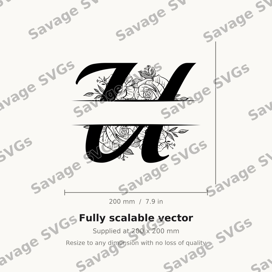 Split Monogram Spilt Letter 21 01