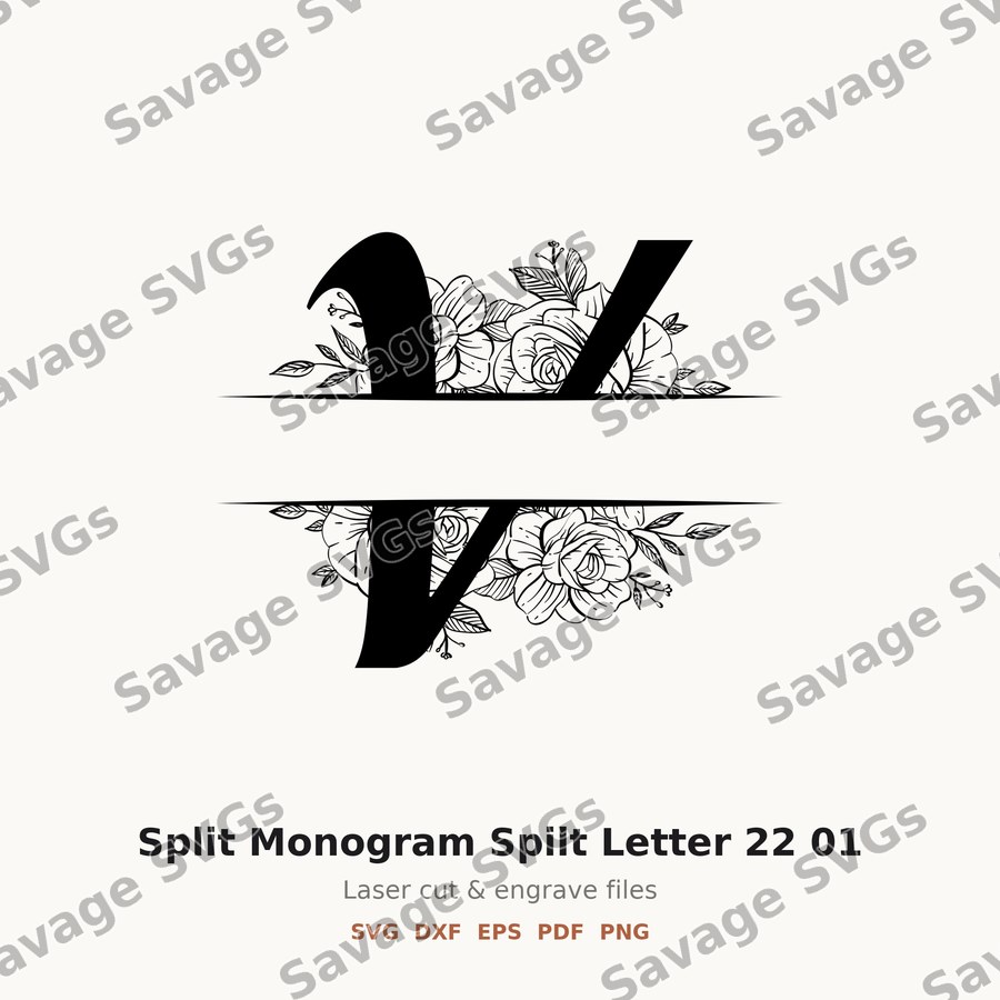 Split Monogram Spilt Letter 22 01