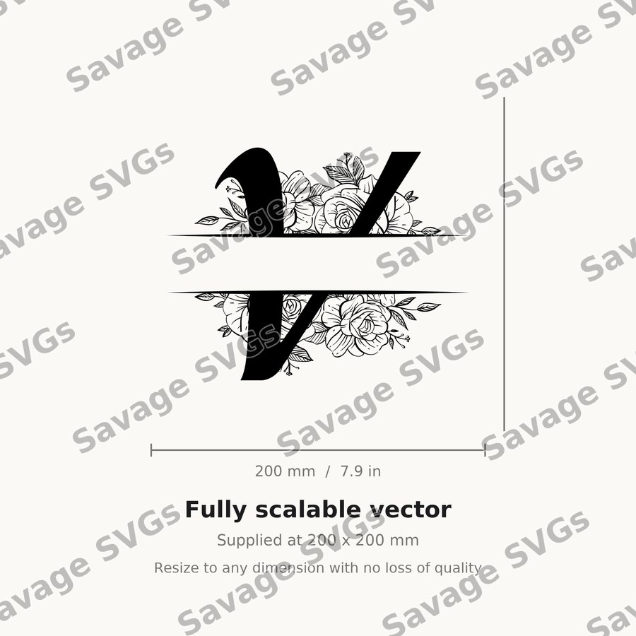 Split Monogram Spilt Letter 22 01