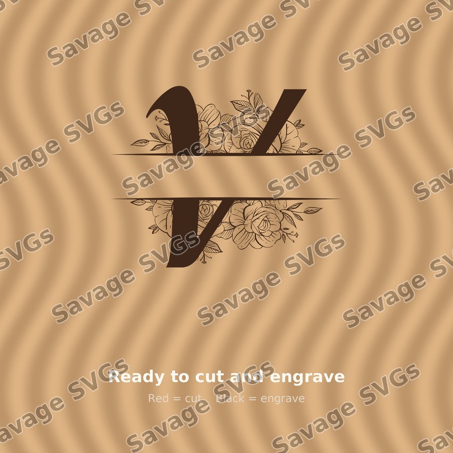 Split Monogram Spilt Letter 22 01