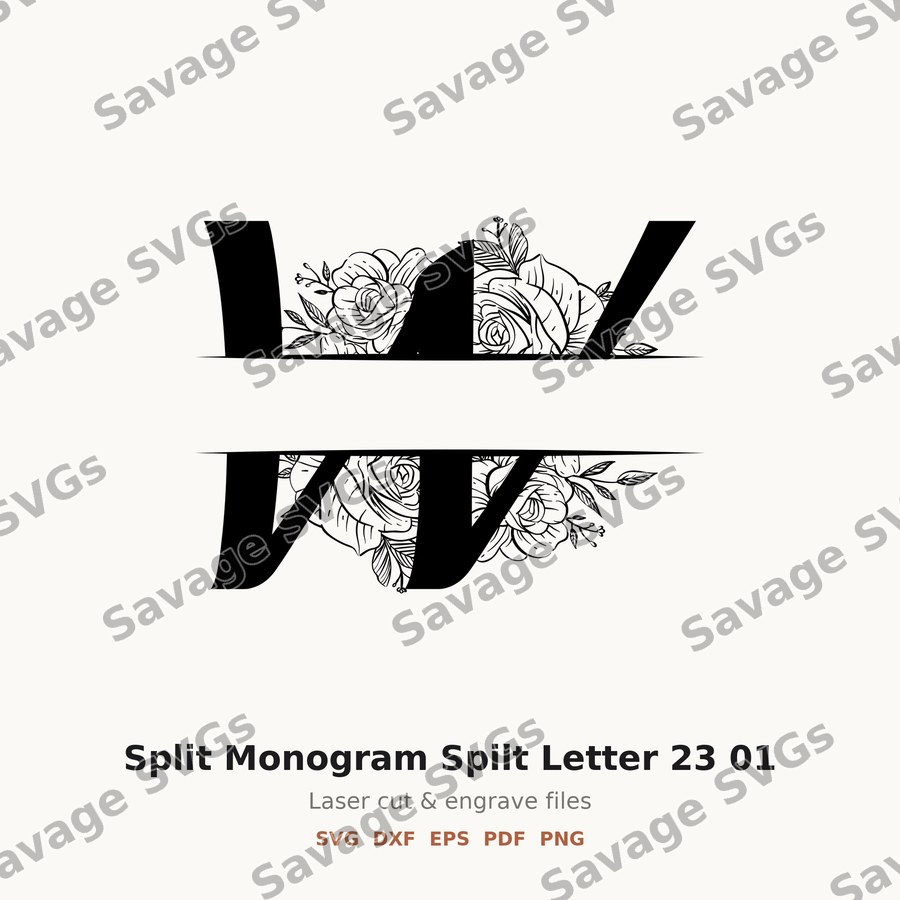 Split Monogram Spilt Letter 23 01