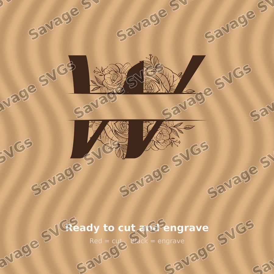 Split Monogram Spilt Letter 23 01