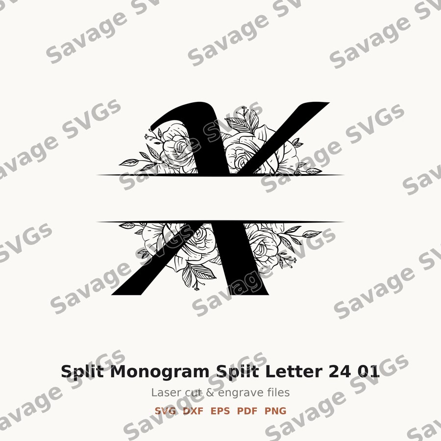 Split Monogram Spilt Letter 24 01