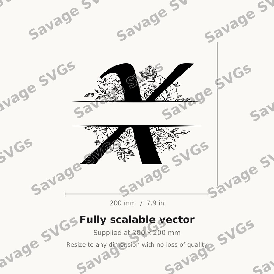 Split Monogram Spilt Letter 24 01