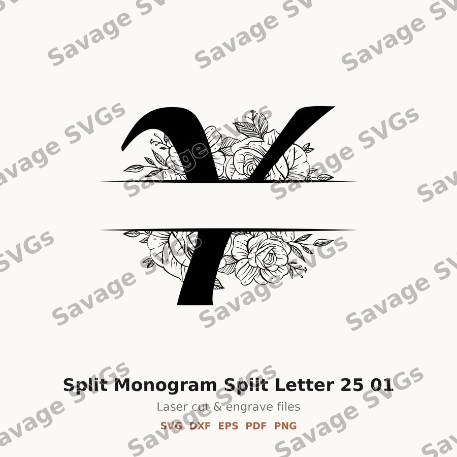 Split Monogram Spilt Letter 25 01