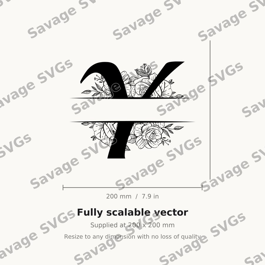 Split Monogram Spilt Letter 25 01