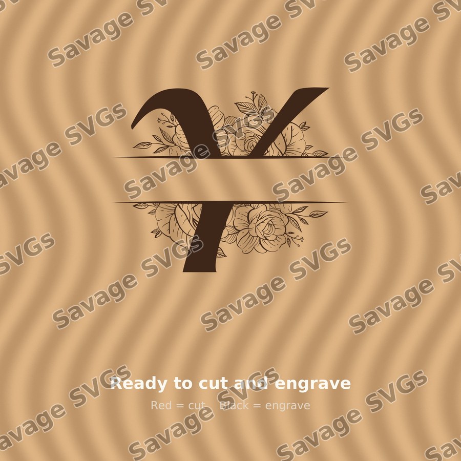 Split Monogram Spilt Letter 25 01