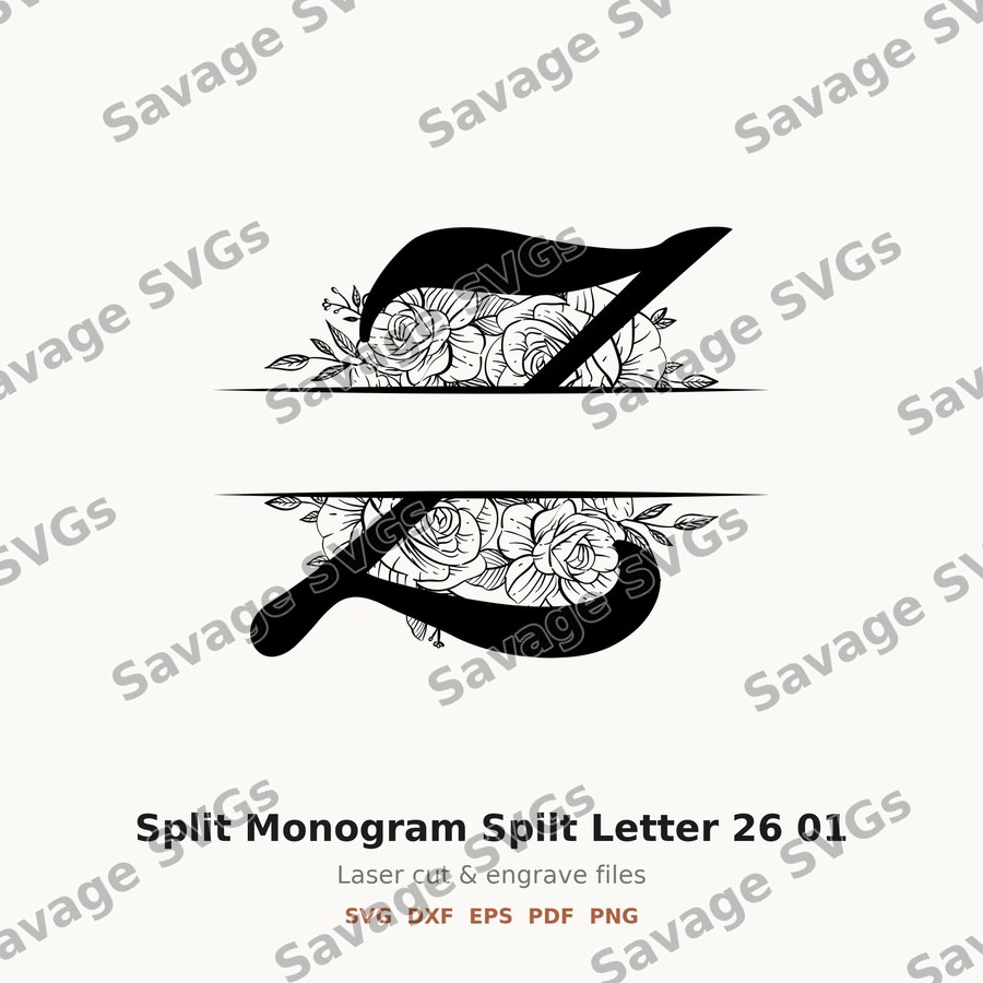 Split Monogram Spilt Letter 26 01