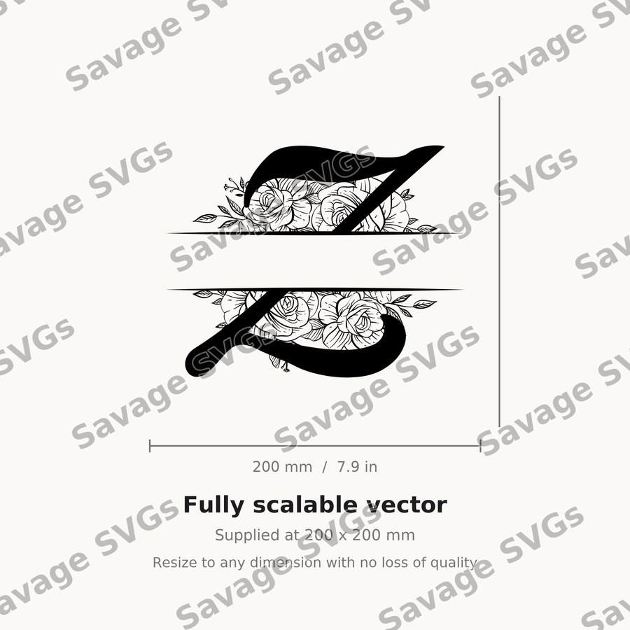 Split Monogram Spilt Letter 26 01