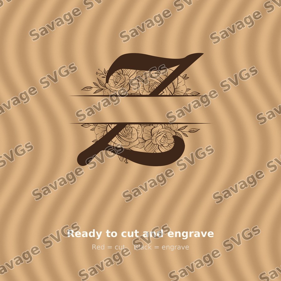 Split Monogram Spilt Letter 26 01