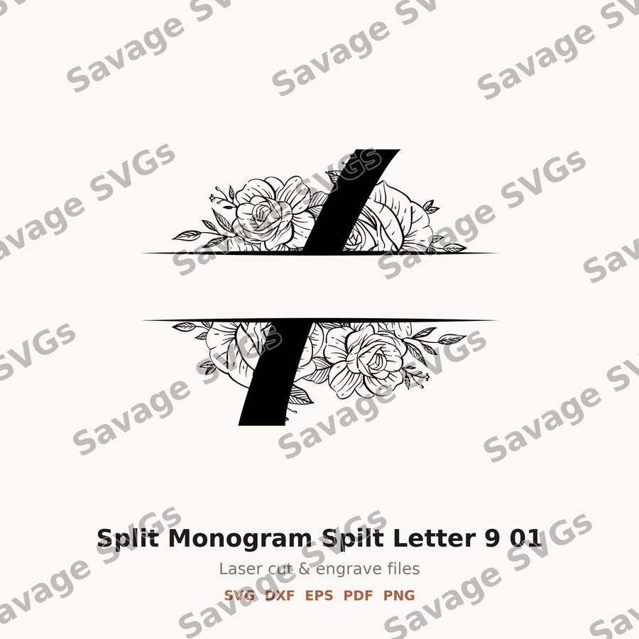 Split Monogram Spilt Letter 9 01