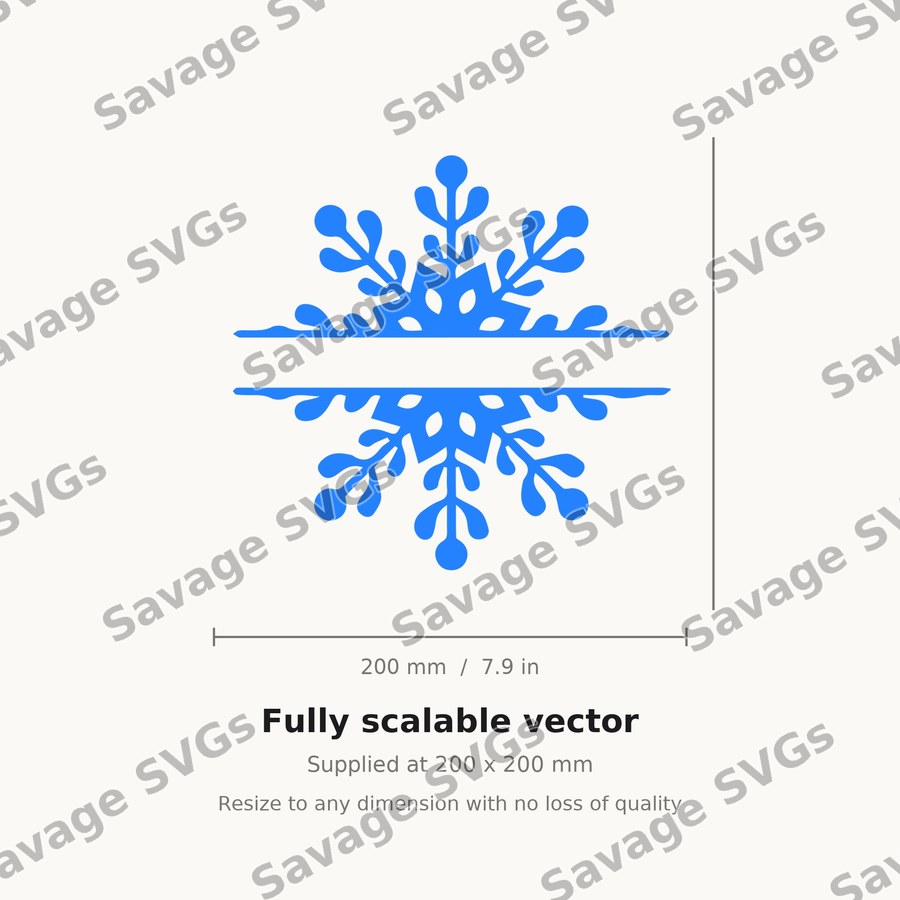 Split Snowflake Monogram Frame