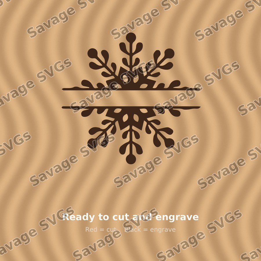 Split Snowflake Monogram Frame