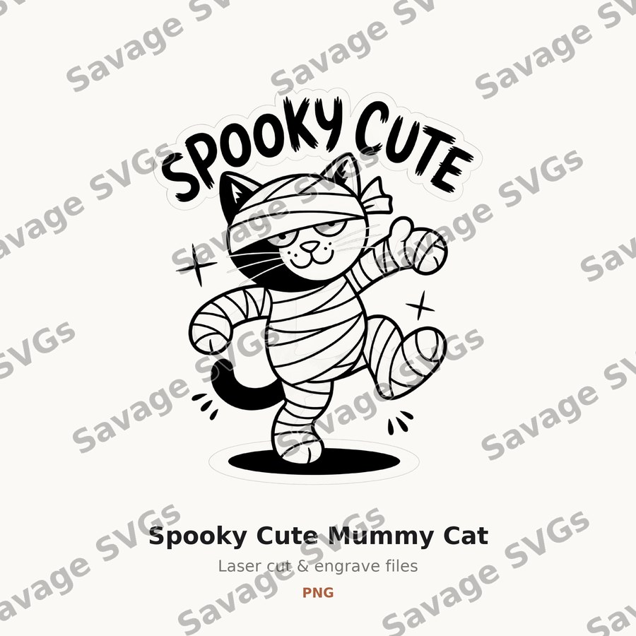 Spooky Cute Mummy Cat
