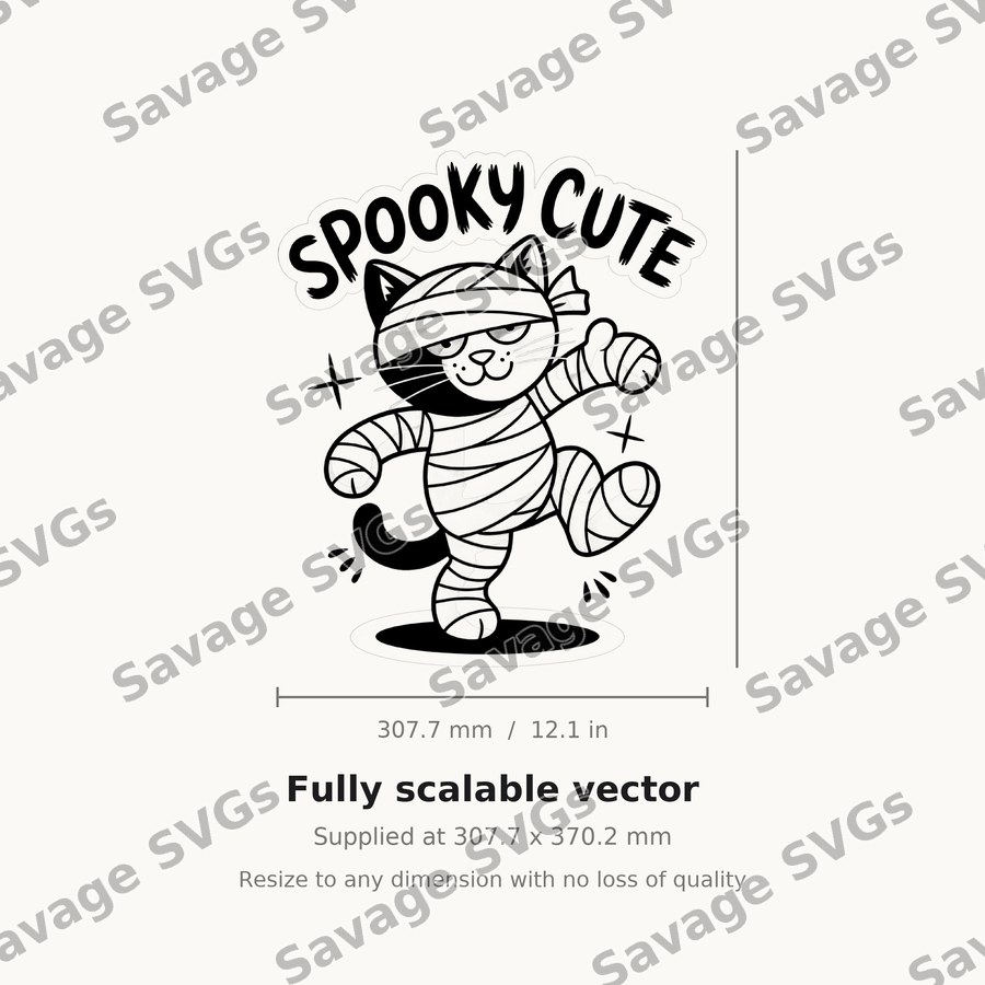 Spooky Cute Mummy Cat