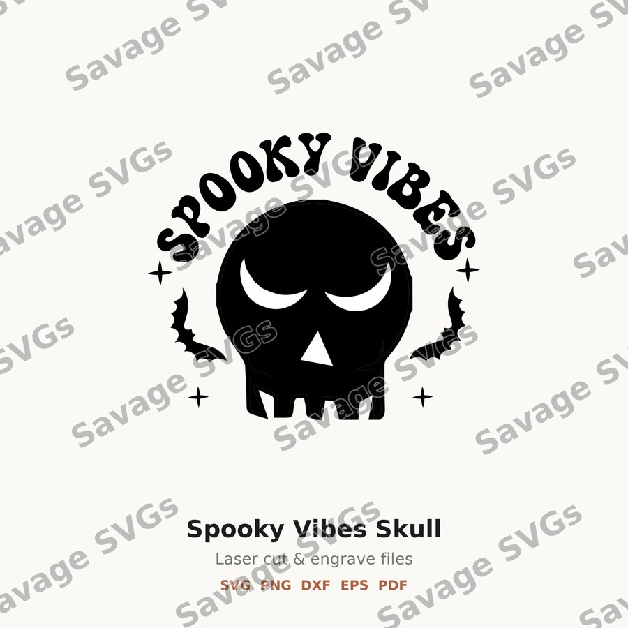 Spooky Vibes Skull