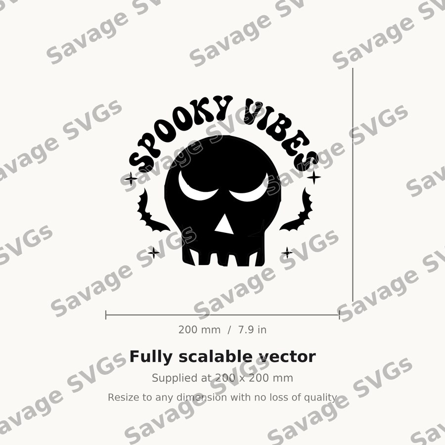 Spooky Vibes Skull