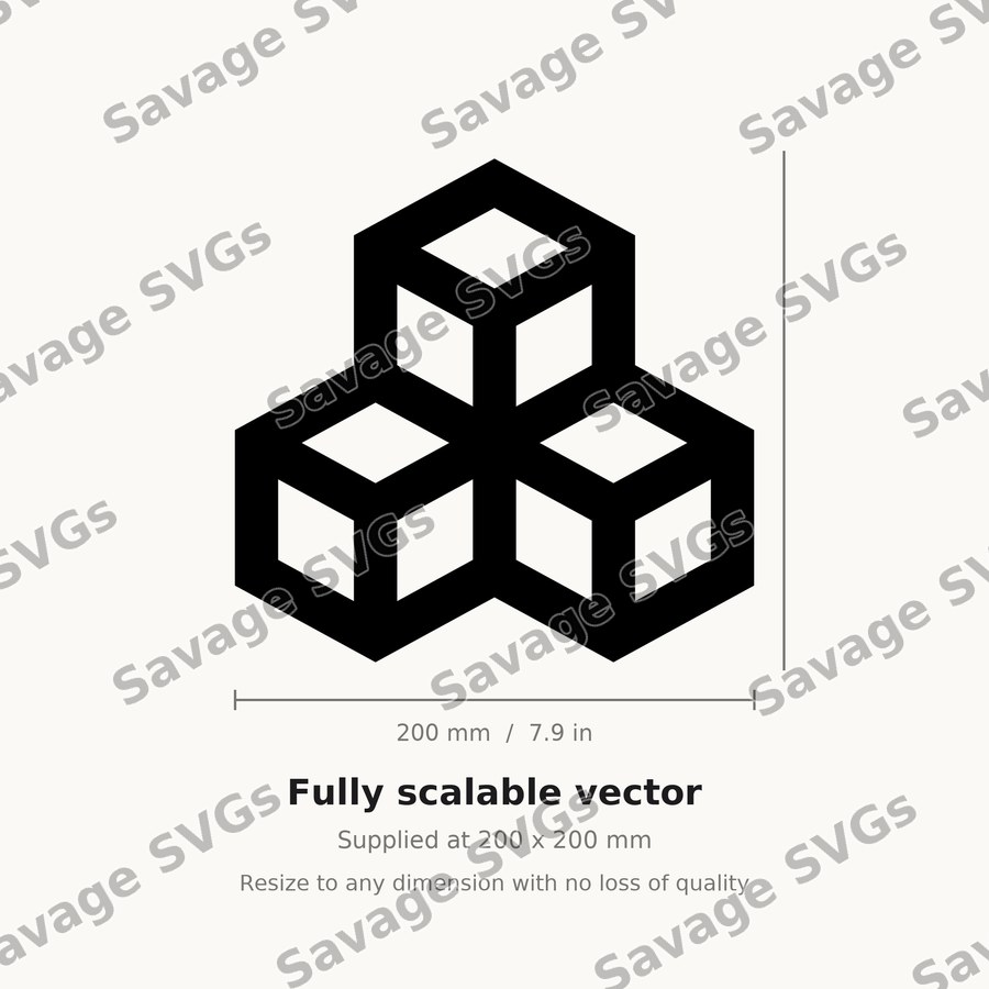 Stacked Isometric Cubes
