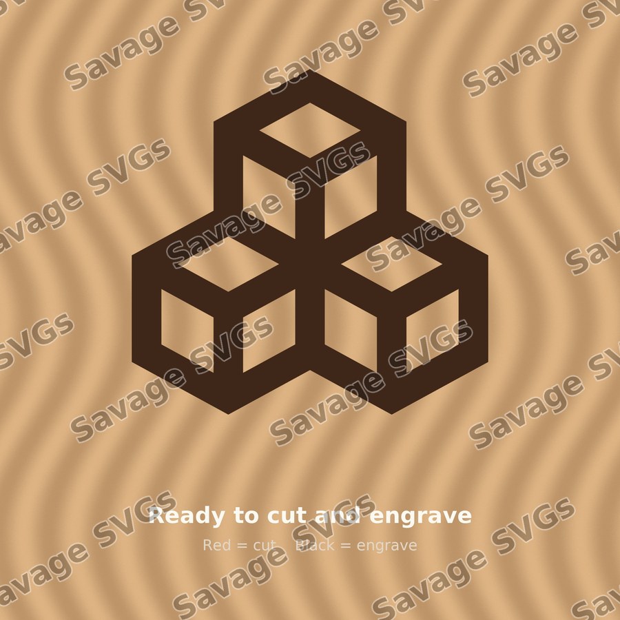 Stacked Isometric Cubes