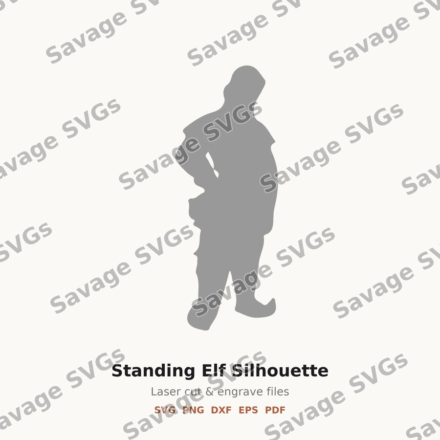 Standing Elf Silhouette