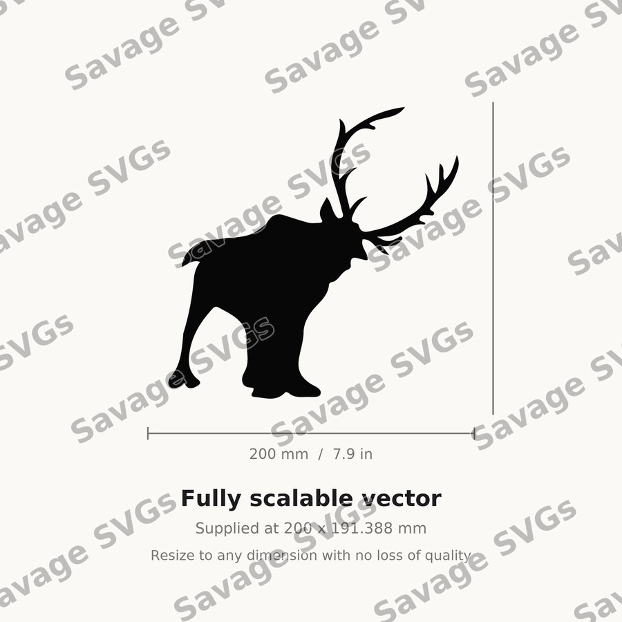 Standing Stag Silhouette