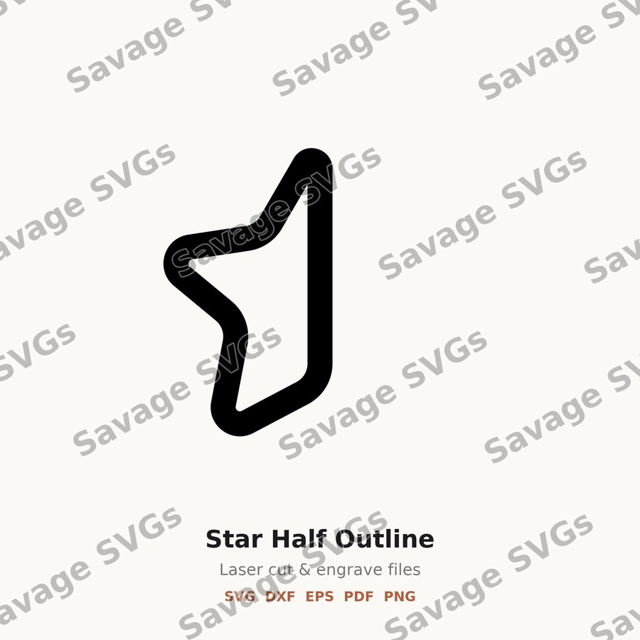 Star Half Outline