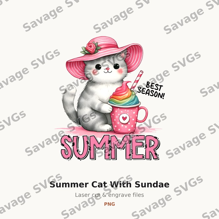 Summer Cat With Sundae