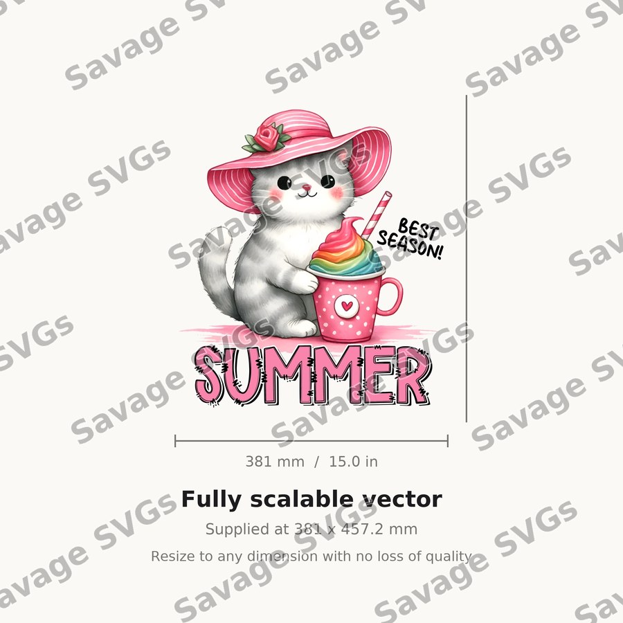 Summer Cat With Sundae