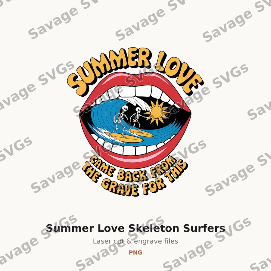 Summer Love Skeleton Surfers