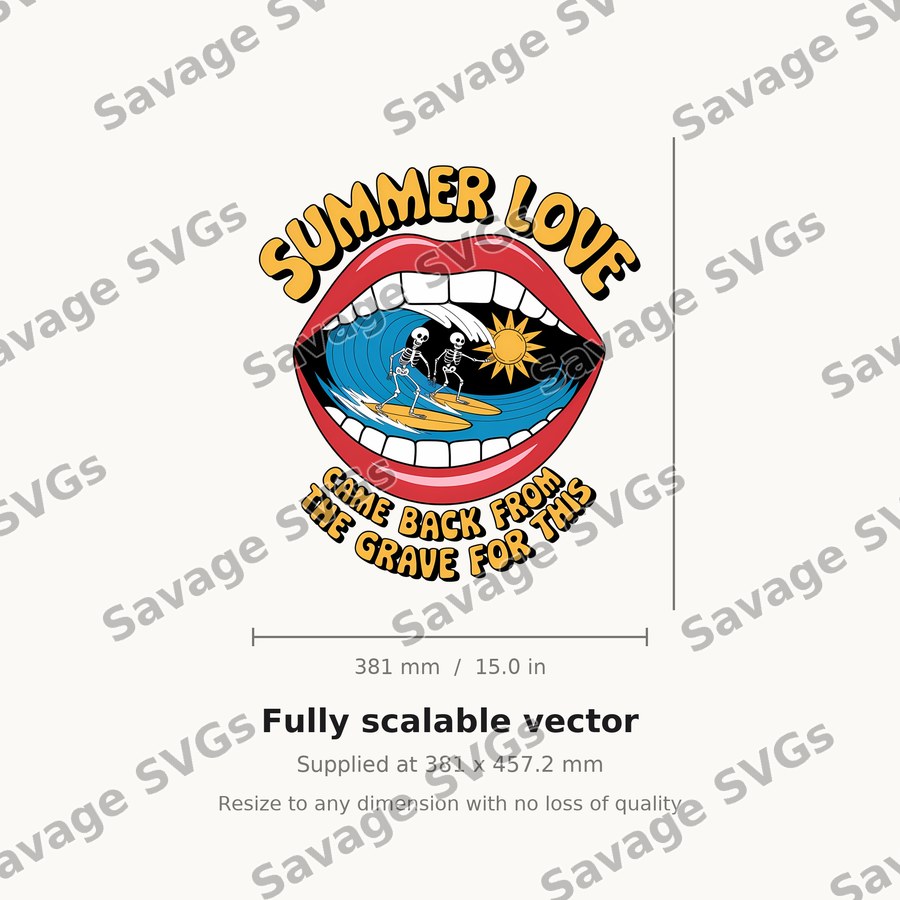 Summer Love Skeleton Surfers