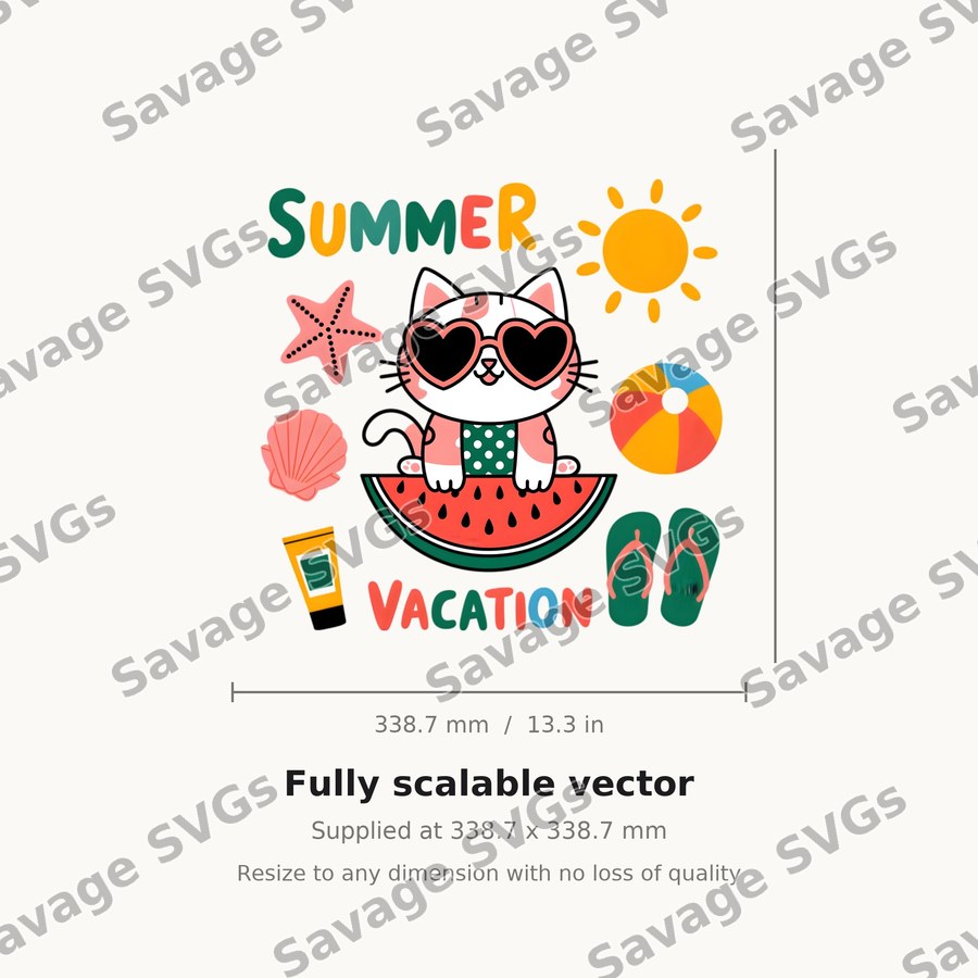 Summer Vacation Cat